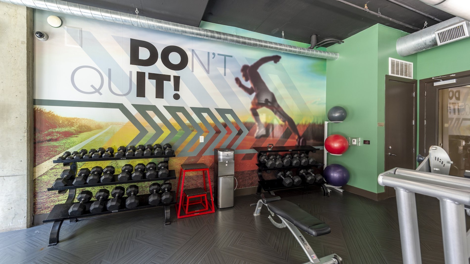 gym with exercise equipment