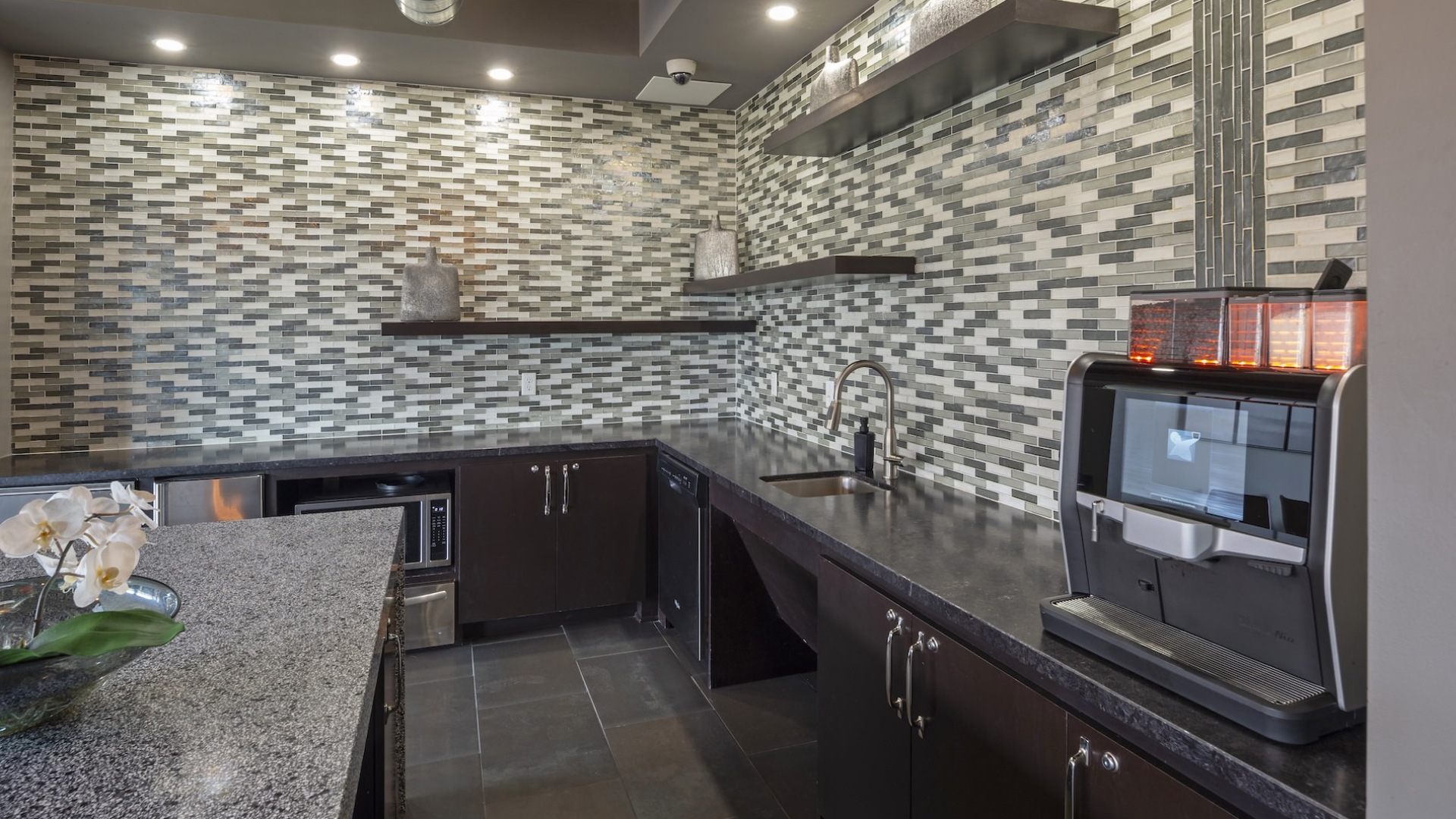 kitchen with a coffee machine